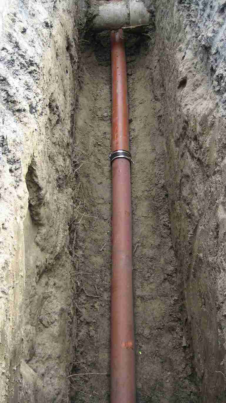 Drain access cleanout installed